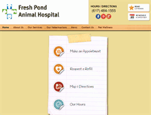 Tablet Screenshot of freshpondanimalhospital.com